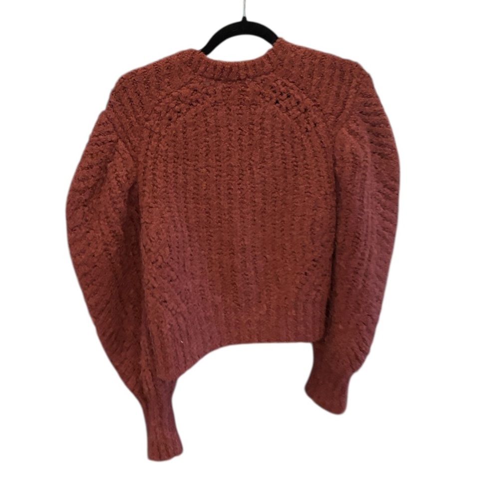 Ulla Johnson Heather Pronounced Shoulder mauve Knit sweater estimated sz S - Picture 3 of 6
